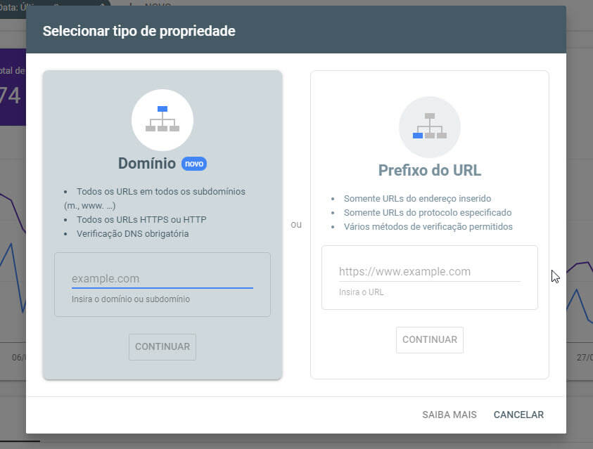 Cadastrar o site no Google Search Console