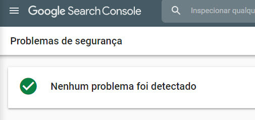 Relatório de Segurança do Search Console