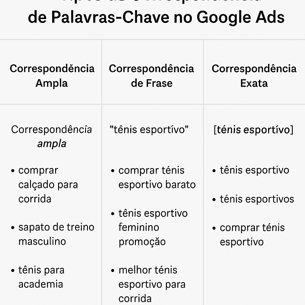 Tipos de Correspondência